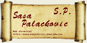 Saša Palačković vizit kartica